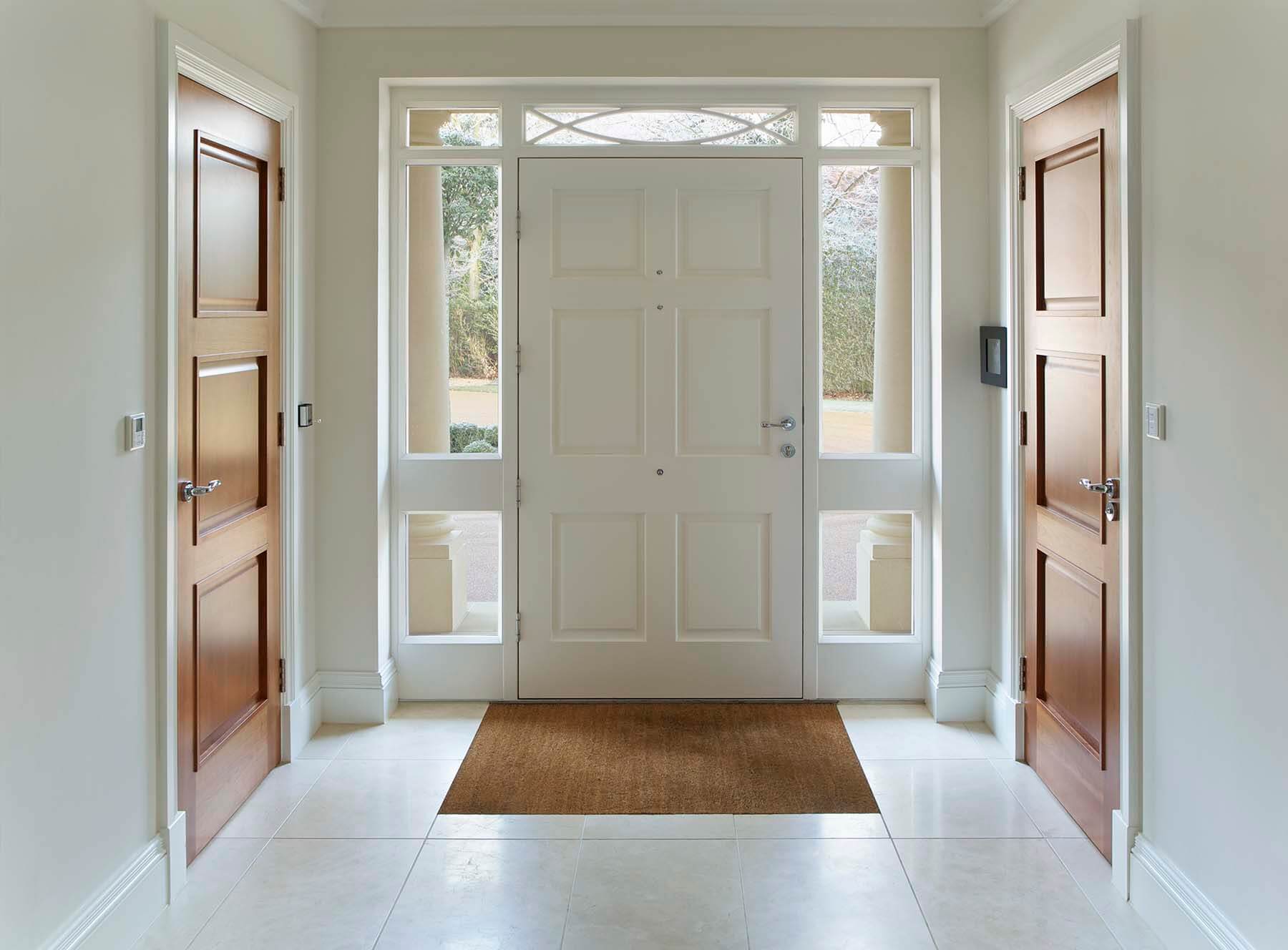White front door