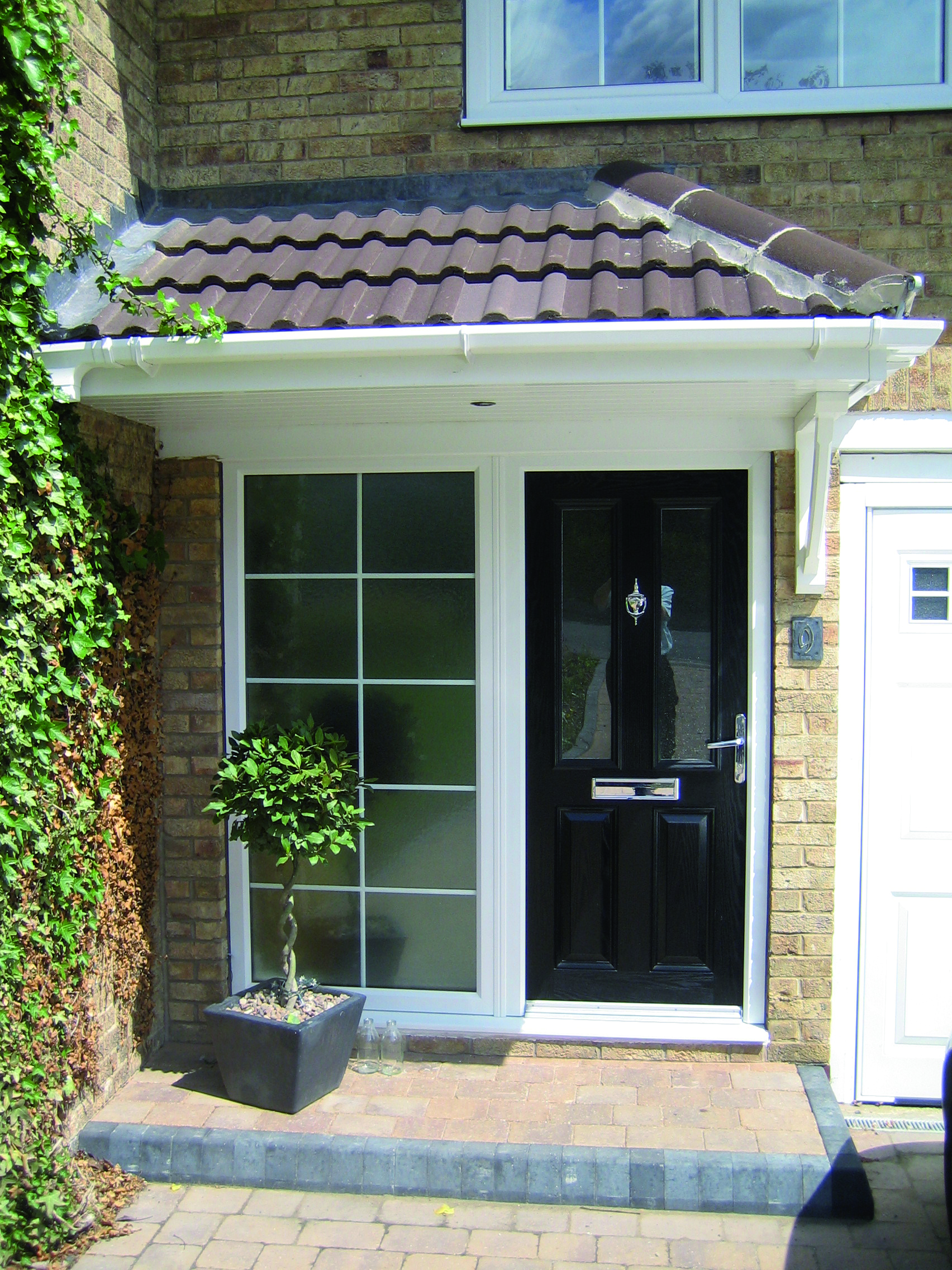 Front door with porch